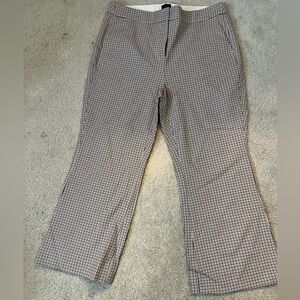 J. Crew Brown and White Checkered Pants